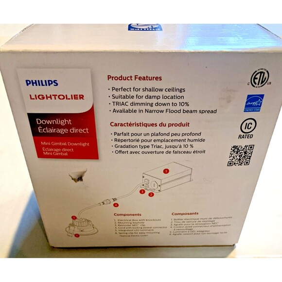 Philips Lightolier 3" Adjustable LED Gimbal Lights - NEW (SEE PHOTO) - Picture 6 of 6